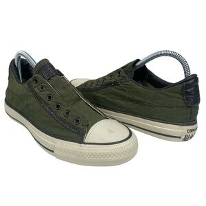 Converse x John Varvatos Men’s 6.5 Olive Low Top Sneakers‎ Distressed Look